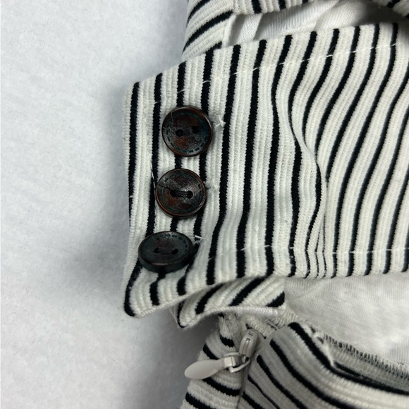 Anthropology White Black Strip Postage Stamp 9-H15 STCL A-Line Scoop Dress Sz:M - Picture 12 of 12